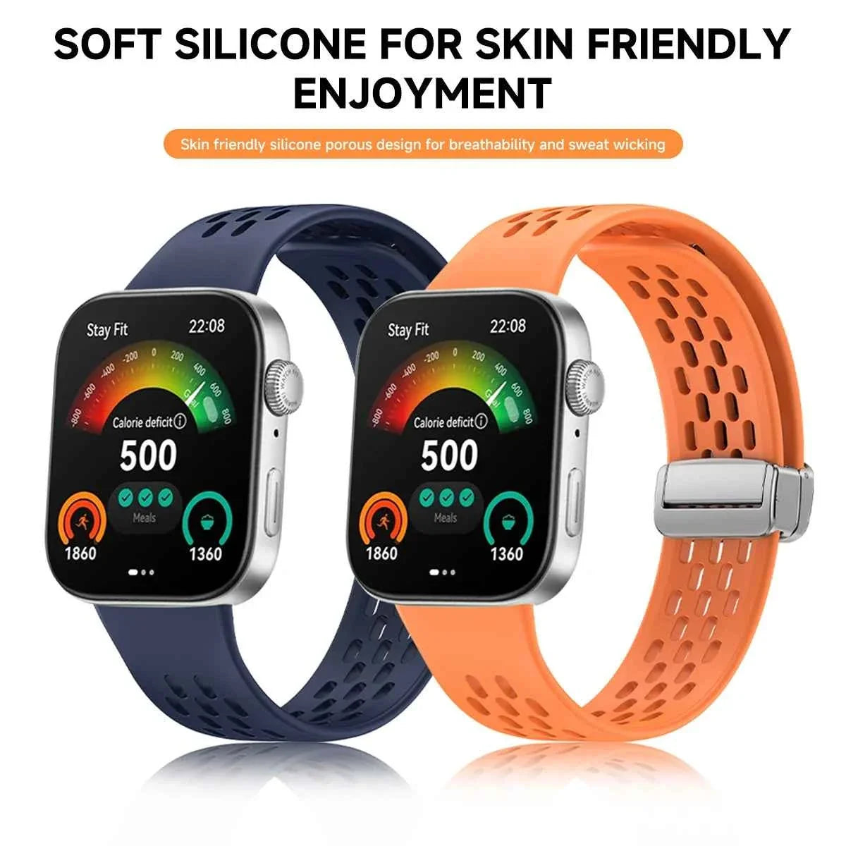 Silicone Sport Band with Magnetic Buckle for Huawei Watch Fit 3