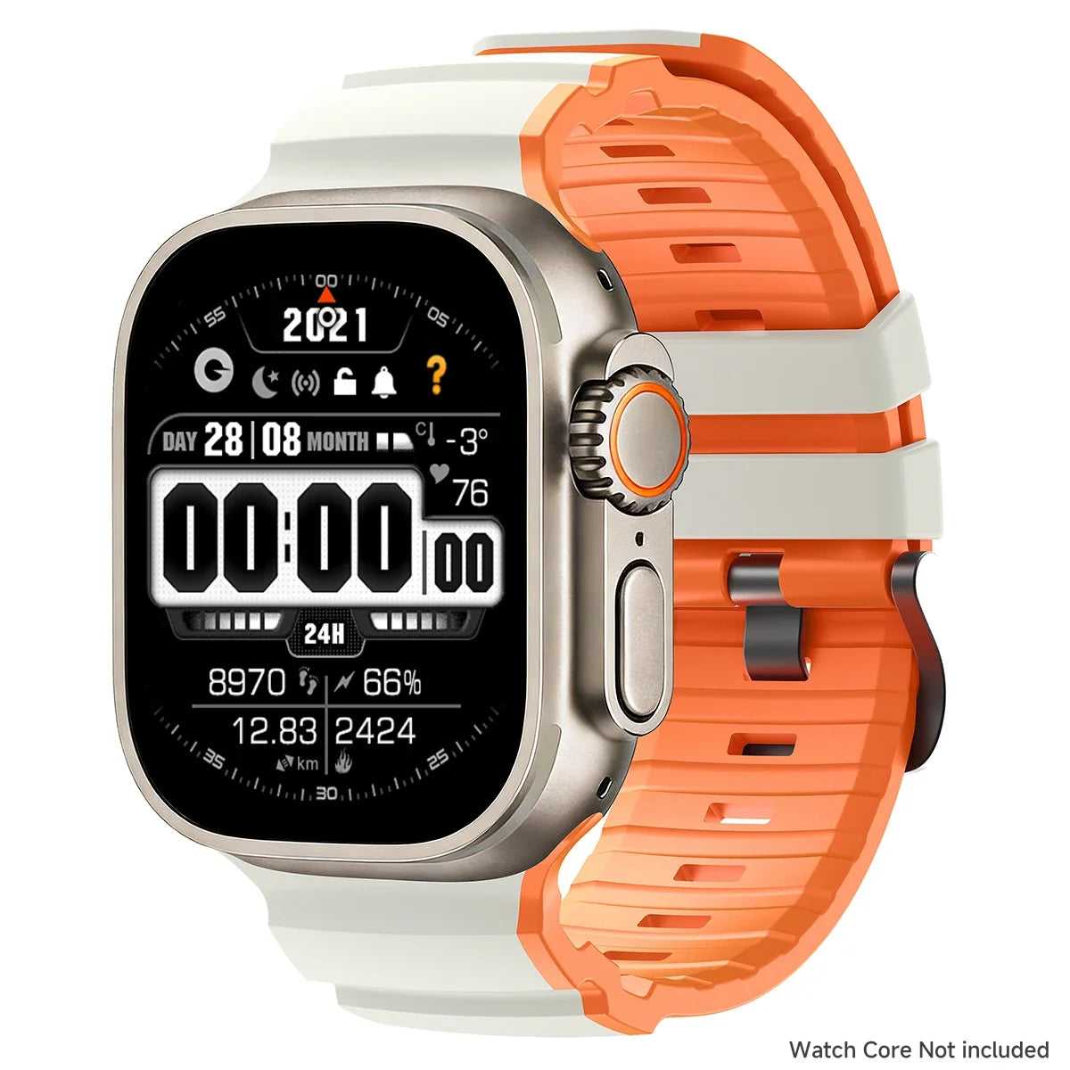 Apple Watch Two Tone Sport Strap | Ultra 3/2/1 49mm / Series 11-10 46mm / Series 9-8-7 45mm / Series 6-SE-5-4 44mm Silicone Band