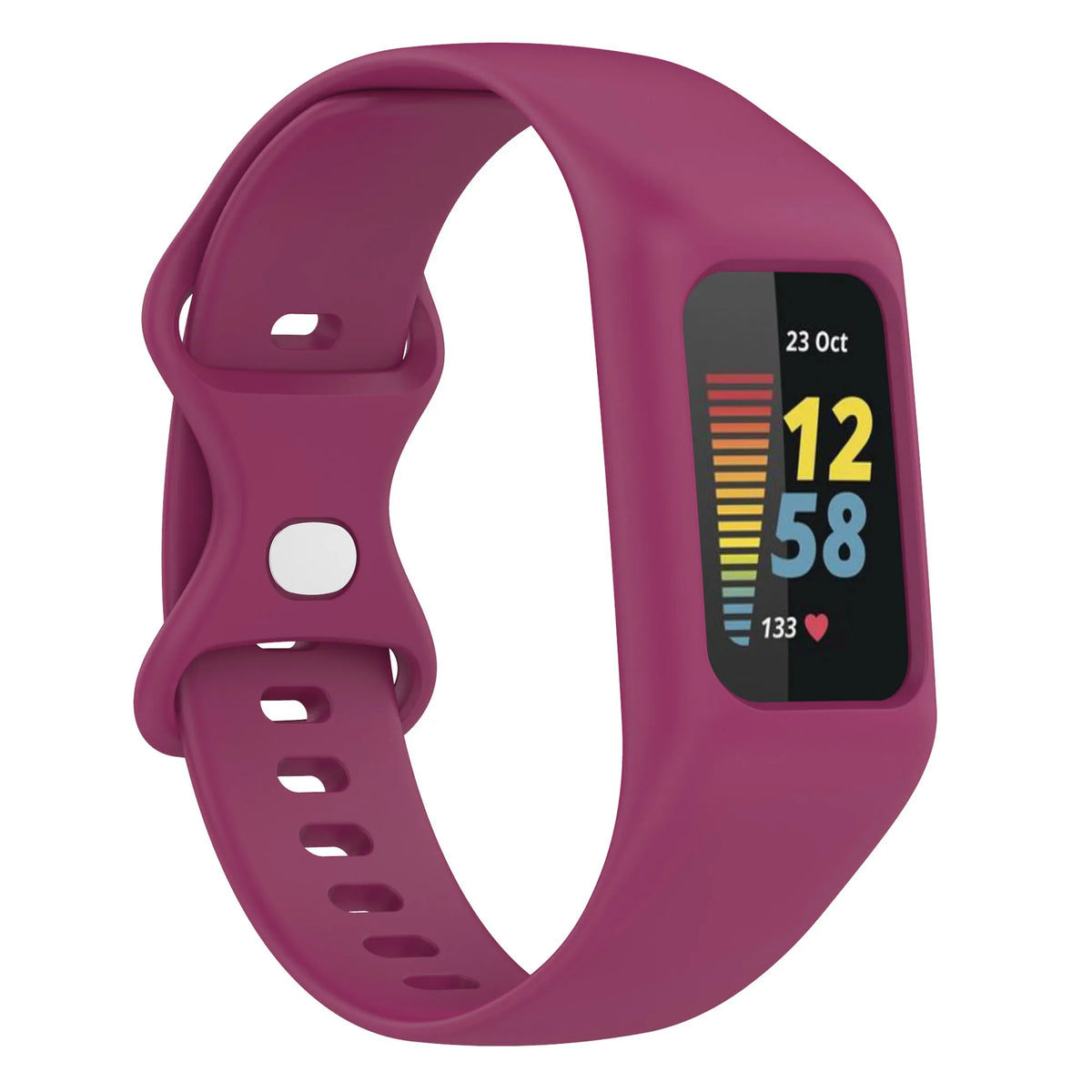 Fitbit Charge 5 & 6 Silicone Sport Band with Built-In Case
