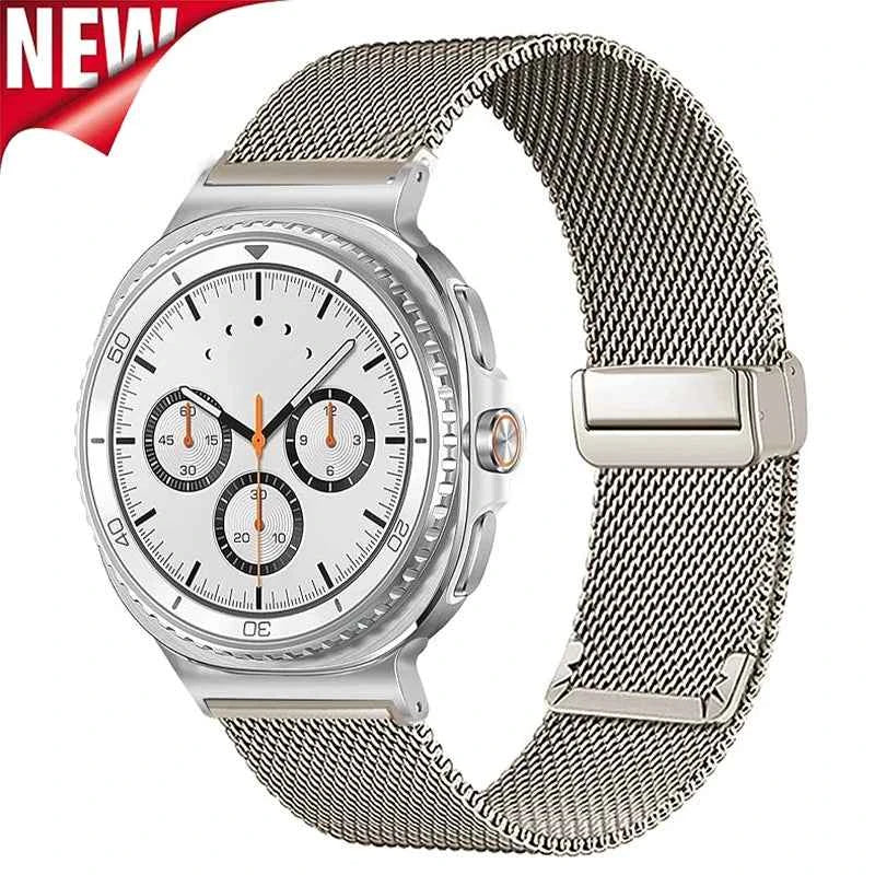 Mesh Magnetic Band for Samsung Galaxy Watch 8 & 9 / 8 Classic / Ultra 47mm – Stainless Steel