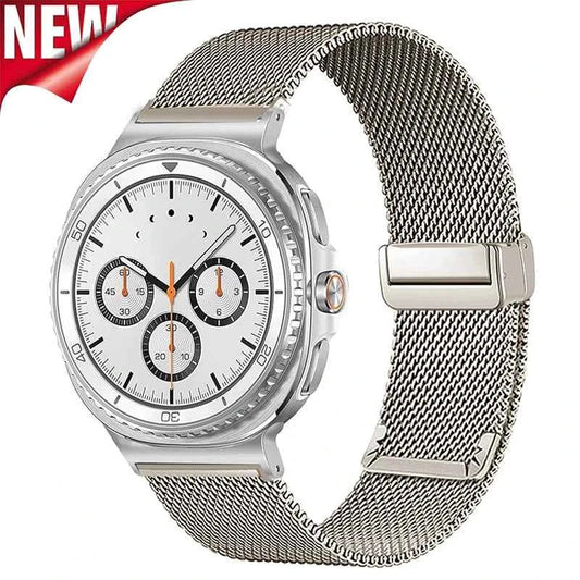 Mesh Magnetic Band for Samsung Galaxy Watch 8 & 9 / 8 Classic / Ultra 47mm – Stainless Steel