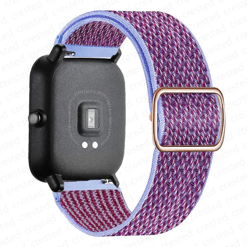Amazfit Balance, GTR, GTS & Bip Stretch Nylon Loop Band, Slide Buckle
