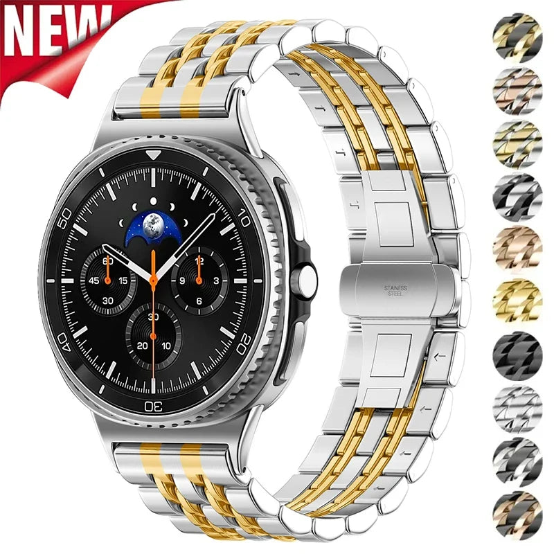 Stainless Steel Band for Samsung Galaxy Watch 8 40mm 44mm, 8 Classic 46mm & Ultra 47mm