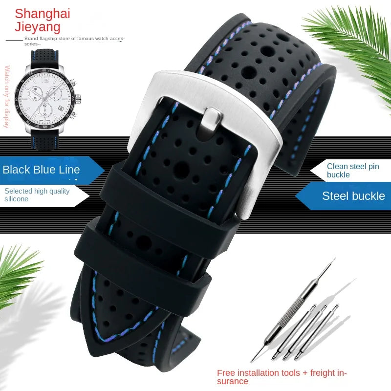 Motorola Moto Watch Stitched Perforated Silicone Band, Tools Included