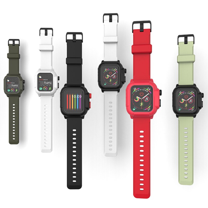 Silicone Band+Case For Apple Watch Strap - Stylish Protection