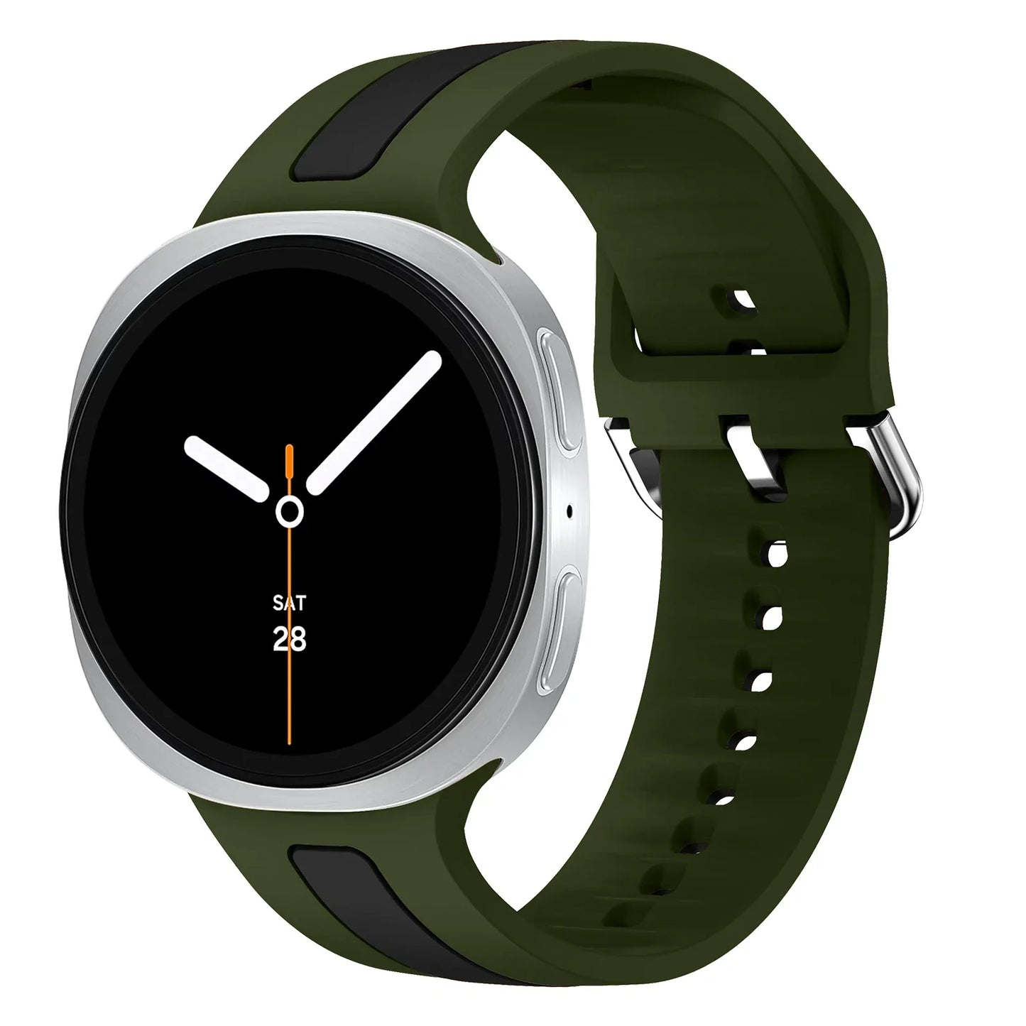Samsung Galaxy Silicone Two-Tone Sport Watch Band - Watch8/Watch8 Classic/Watch9