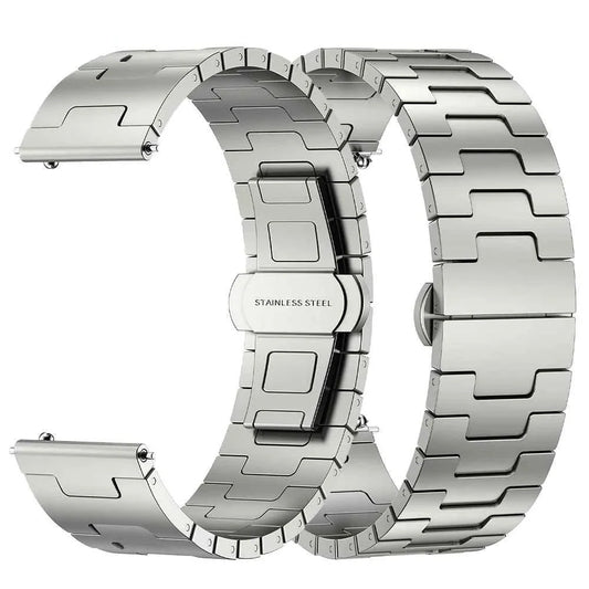 22MM Titanium Metal Watch Band for Huawei Watch GT5 GT4 GT3 GT2 Pro & Samsung Galaxy Watch 3 Gear S3