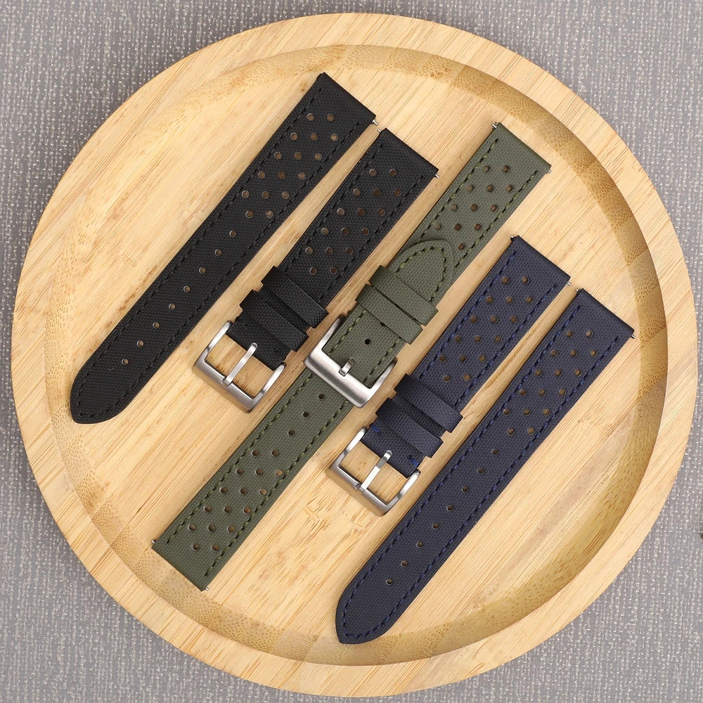 Samsung Galaxy Watch 7, 6, 5, 4 & FE Perforated Sailcloth Rally Band
