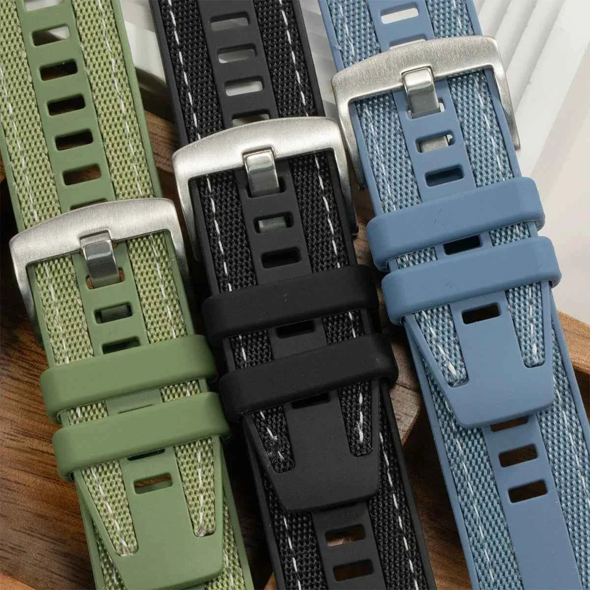 Nylon Silicone Braid Watch Strap – 18mm/22mm | Huawei Watch GT5/GT4/GT3 & Samsung Galaxy