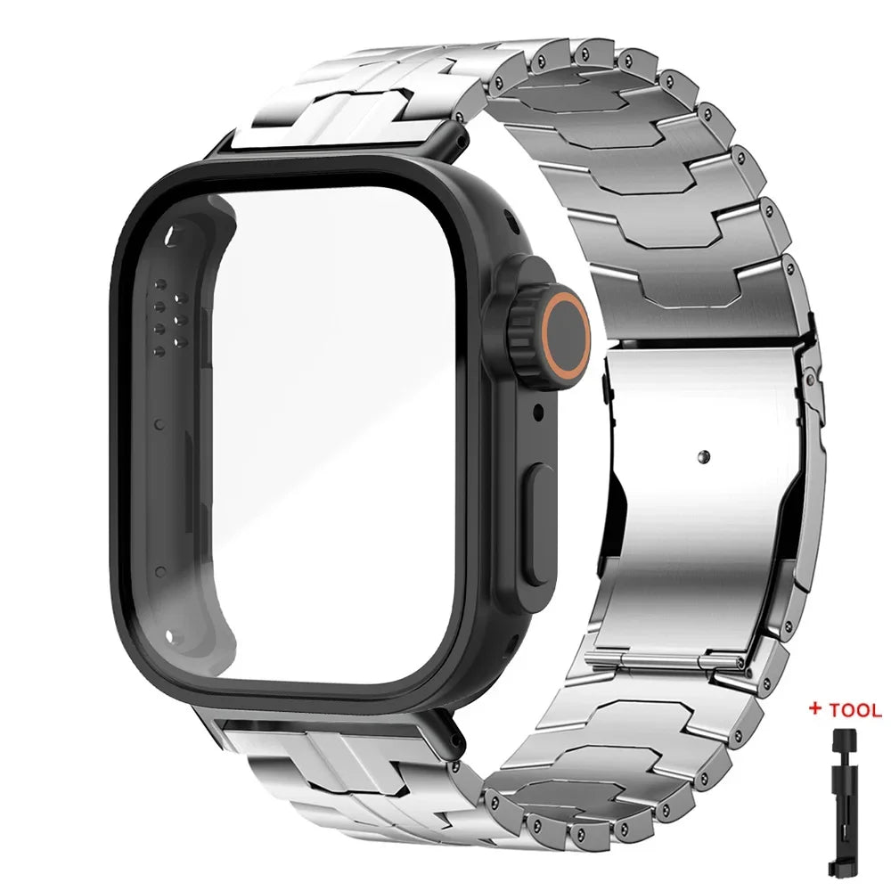 Stainless Steel Band + PC Case for Huawei Watch Fit 4 Pro / Fit 4 / Fit 3