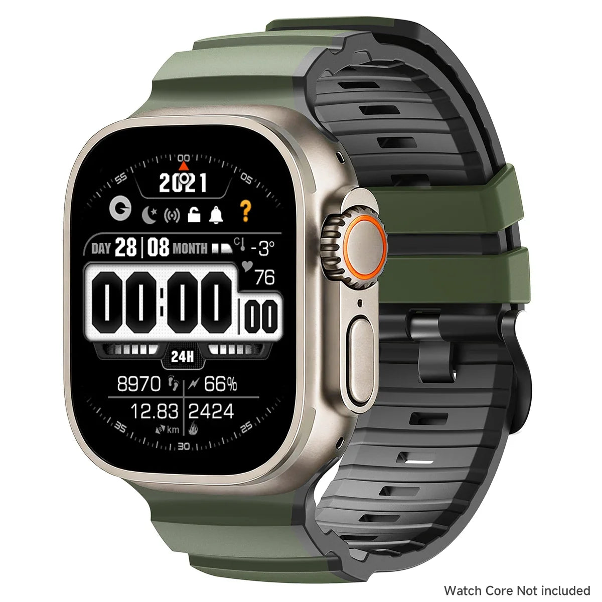 Apple Watch Two Tone Sport Strap | Ultra 3/2/1 49mm / Series 11-10 46mm / Series 9-8-7 45mm / Series 6-SE-5-4 44mm Silicone Band