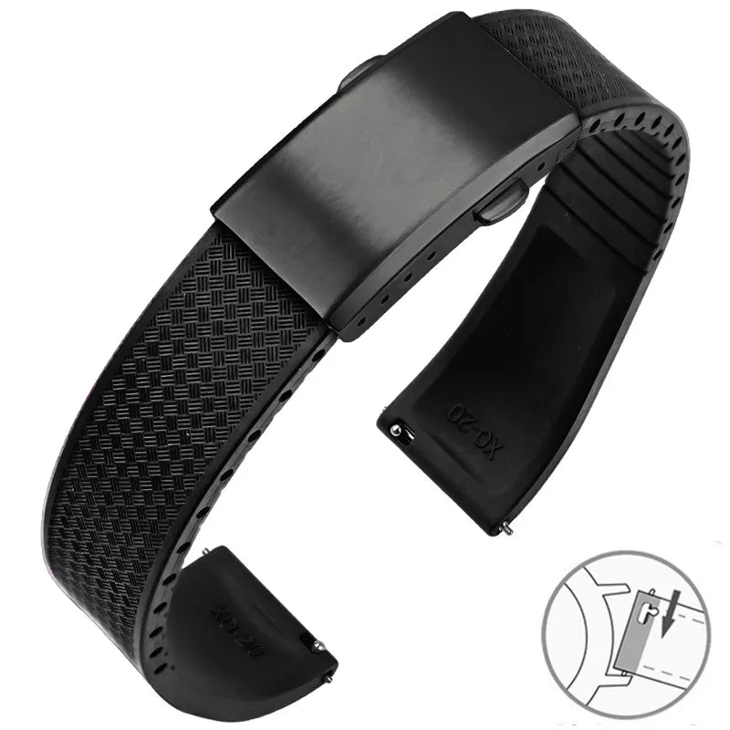 Polar Vantage, Grit X & Ignite FKM Rubber Band with Folding Clasp
