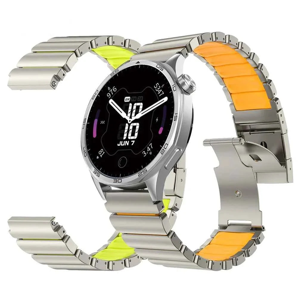 22MM Titanium Silicone Band for Huawei Watch GT6 Pro / GT5 / GT4 & CMF Watch Pro