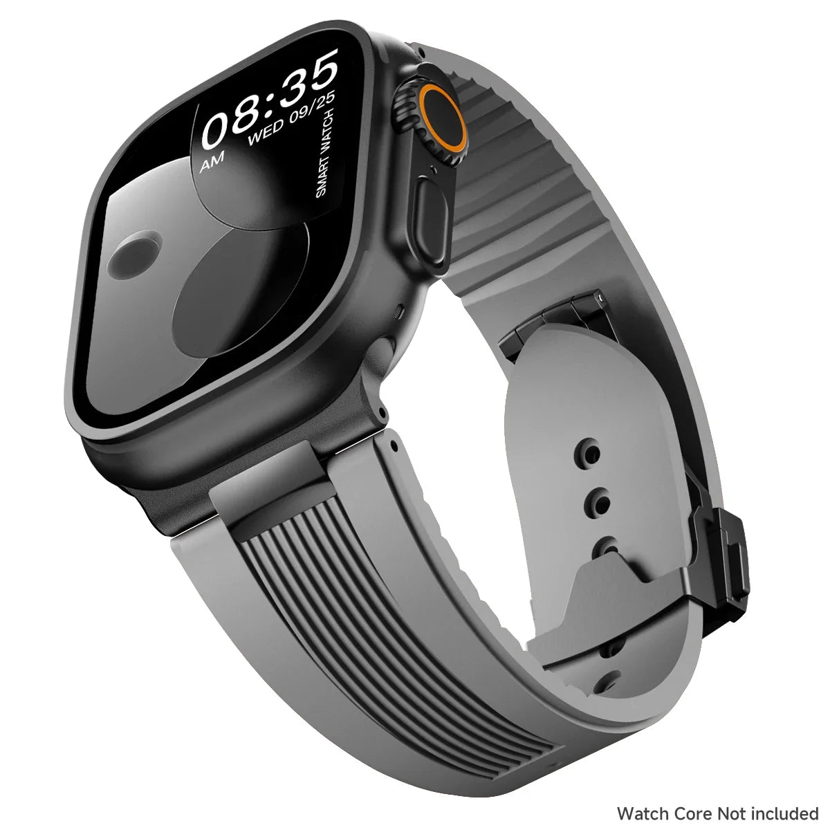 Luxury Sport Silicone Strap for Apple Watch Ultra 3/2 49mm – Series 11/10/9/8/7/6/SE 46/45/44/42mm