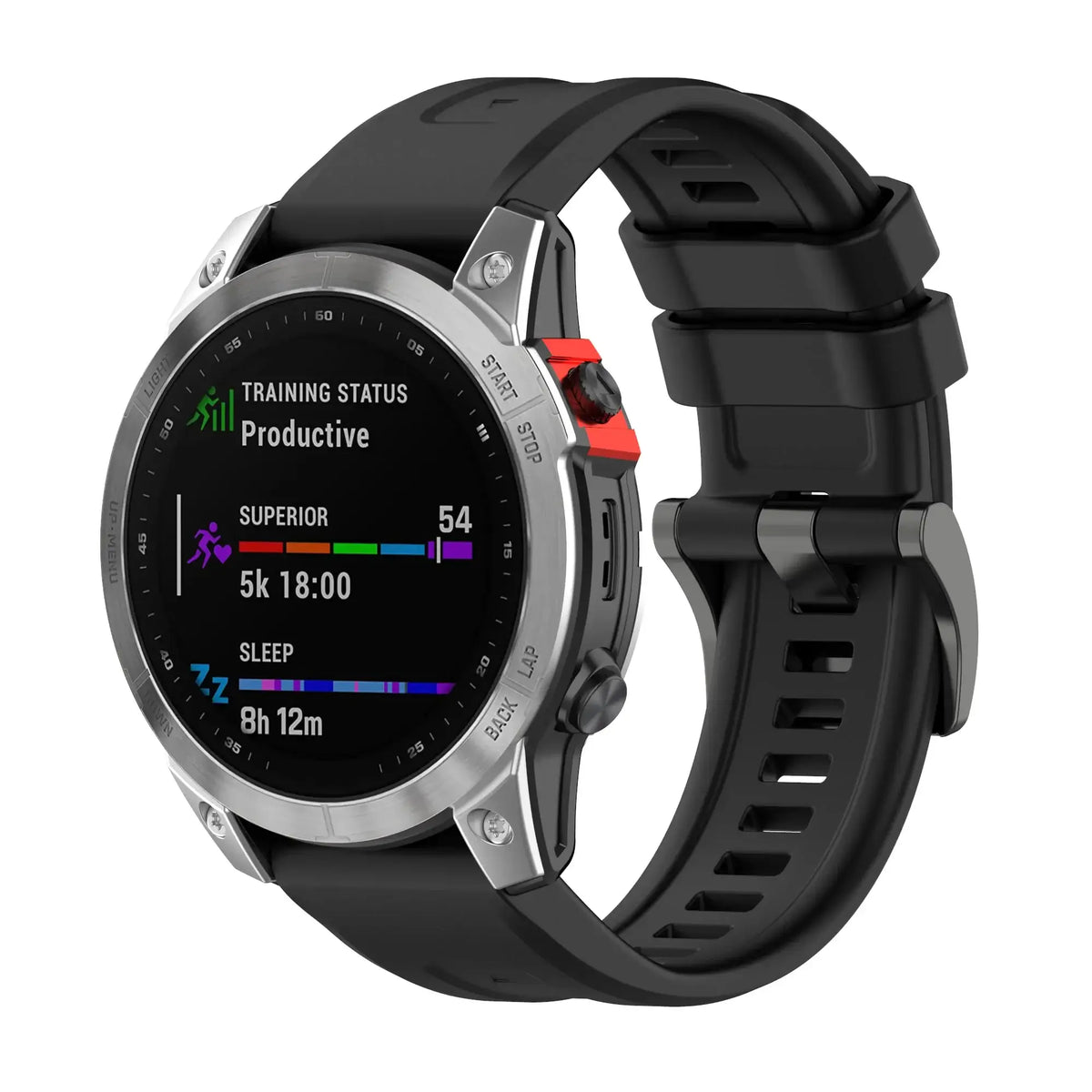 Garmin QuickFit 20/22/26mm Silicone Band with Double Keepers