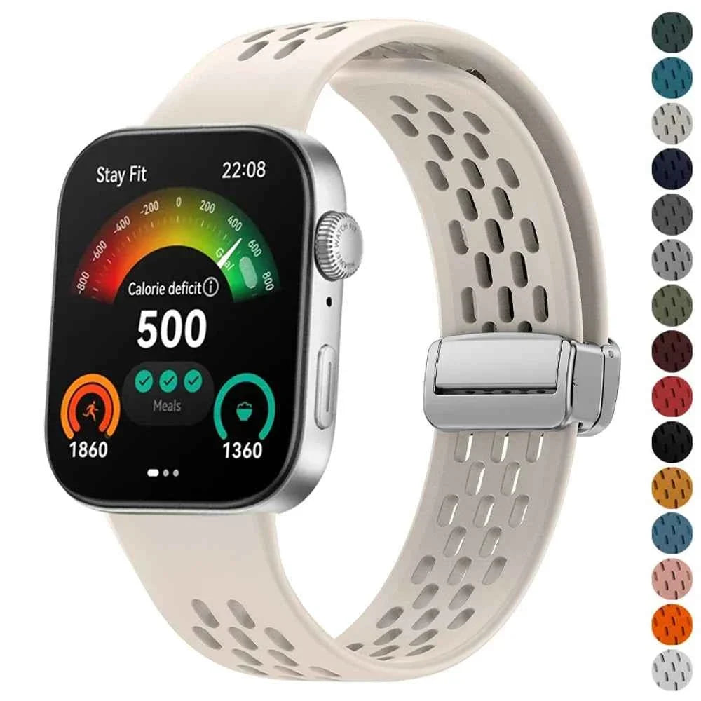 Silicone Sport Band with Magnetic Buckle for Huawei Watch Fit 3