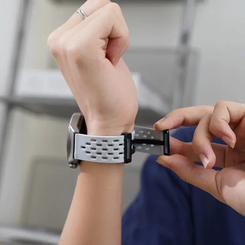 Amazfit Balance, GTR, GTS & Bip Vented Silicone Band, Magnetic Clasp