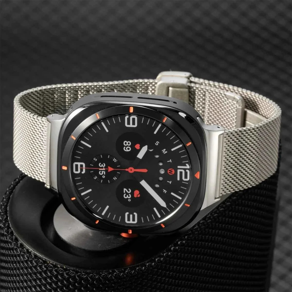 Mesh Magnetic Band for Samsung Galaxy Watch 8 & 9 / 8 Classic / Ultra 47mm – Stainless Steel