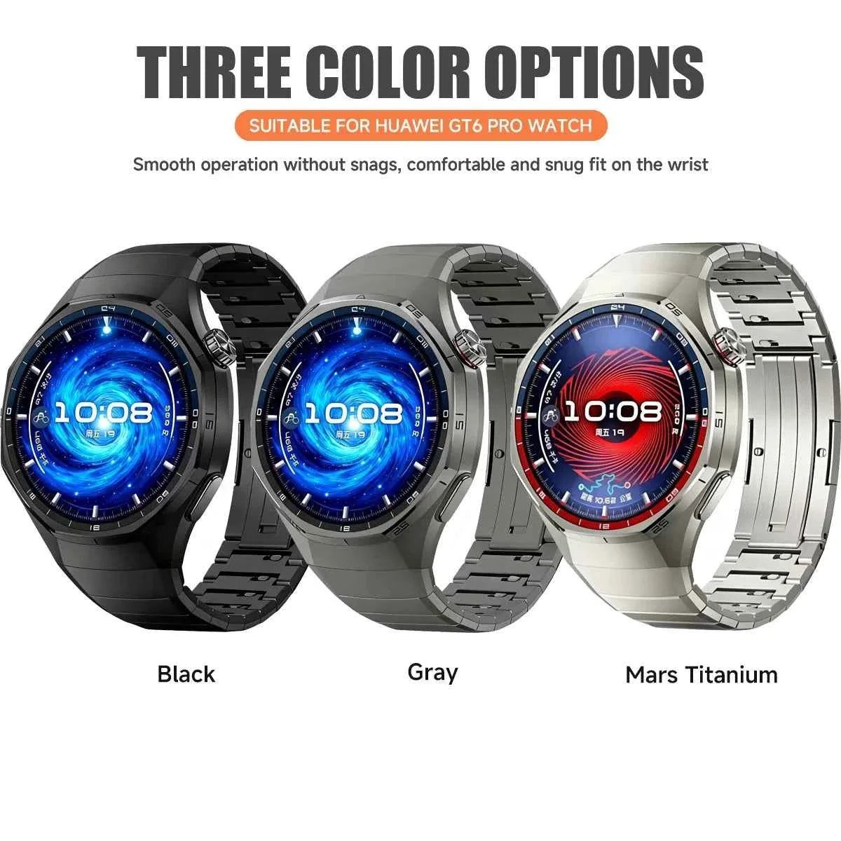 Titanium Metal Band for Huawei Watch GT6 Pro 46mm – No Gap Quick Release Bracelet