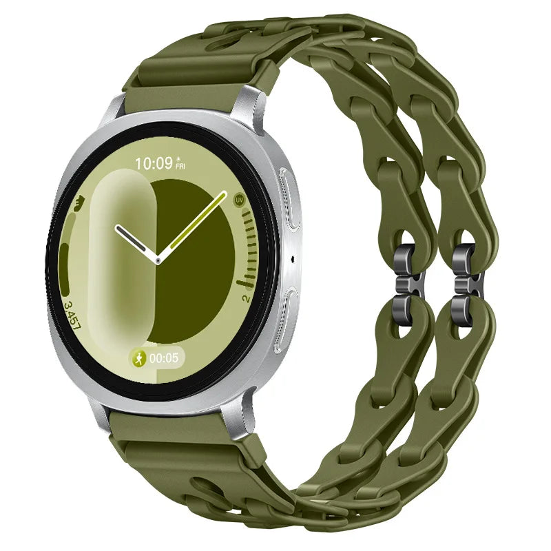 Samsung Galaxy Silicone Chain Watch Band – Watch8/Watch8 Classic/Watch9/Ultra/Ultra2 Multi