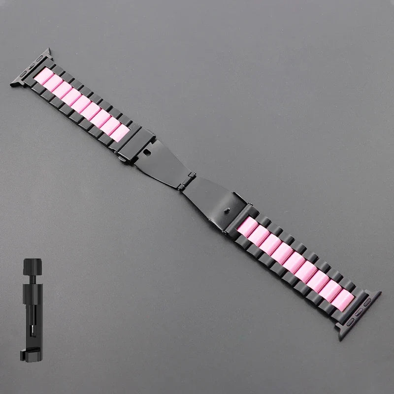 Stainless Steel Strap for Apple Watch Ultra 3/2/1 49mm – Series 11/10/9/8/7/6/SE/5/4/3 46/45/44/42/41/40/38mm
