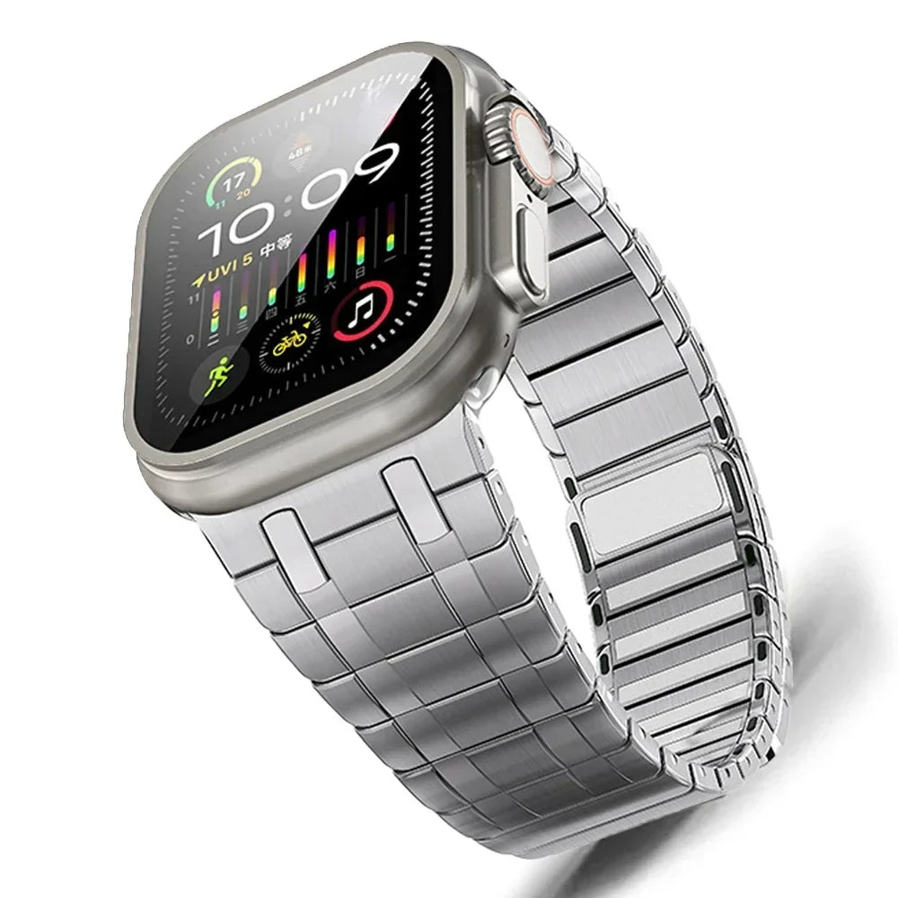 Magnetic Stainless Steel Band for Apple Watch Series 1-12, SE, Ultra 1/2/3/4