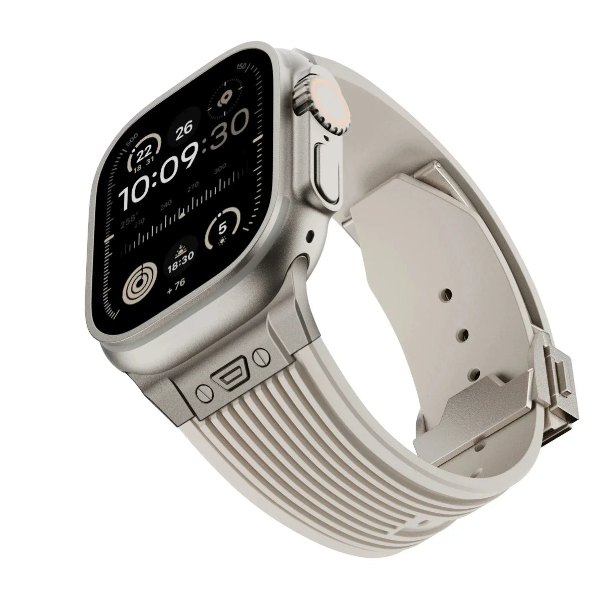 Luxury Sport Silicone Strap for Apple Watch Ultra 3/2 49mm – Series 11/10/9/8/7/6/SE 46/45/44/42mm