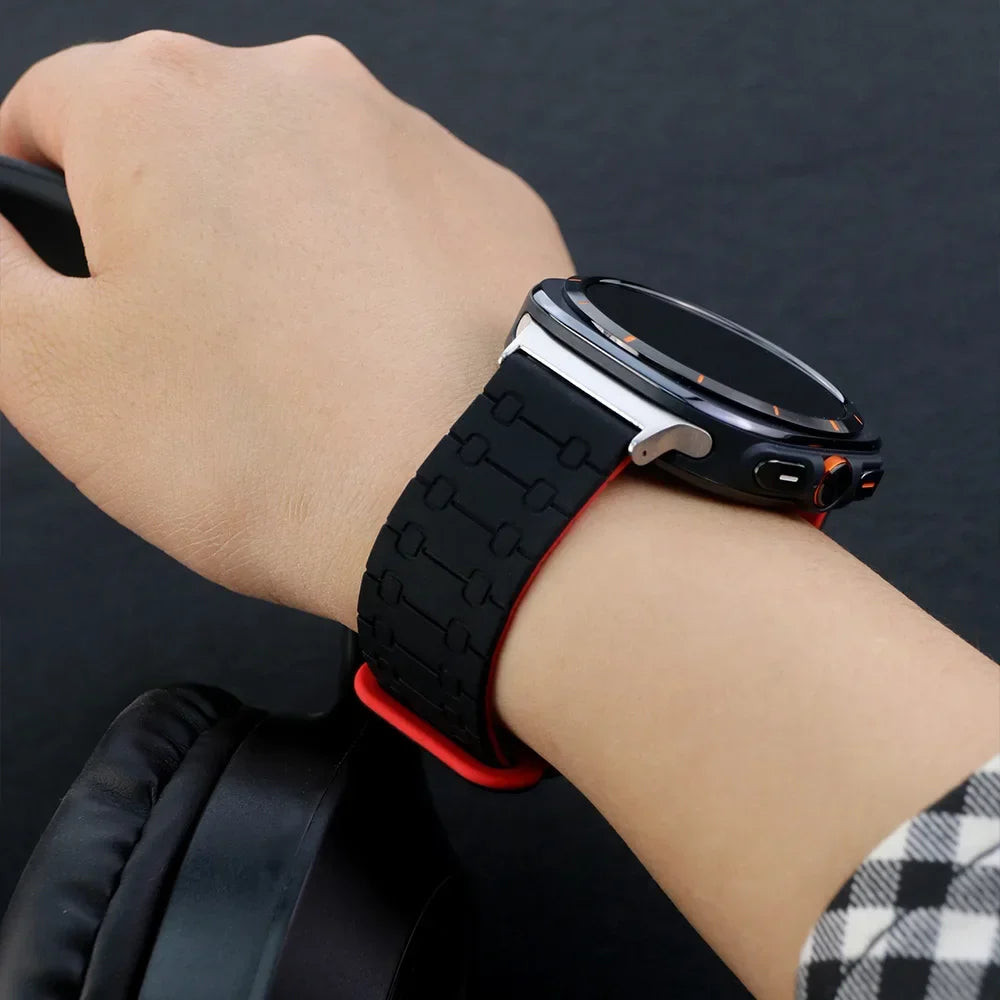 Samsung Galaxy Silicone Link Watch Band – Magnetic for Ultra/Ultra2/Watch8/Watch8 Classic/Watch9