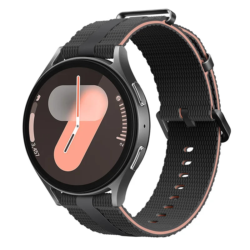 Line Silicone Sport Band for Samsung Galaxy Watch 7 6 5 4 & Huawei Watch GT6 GT5 GT4 | 18mm 20mm 22mm Universal Strap