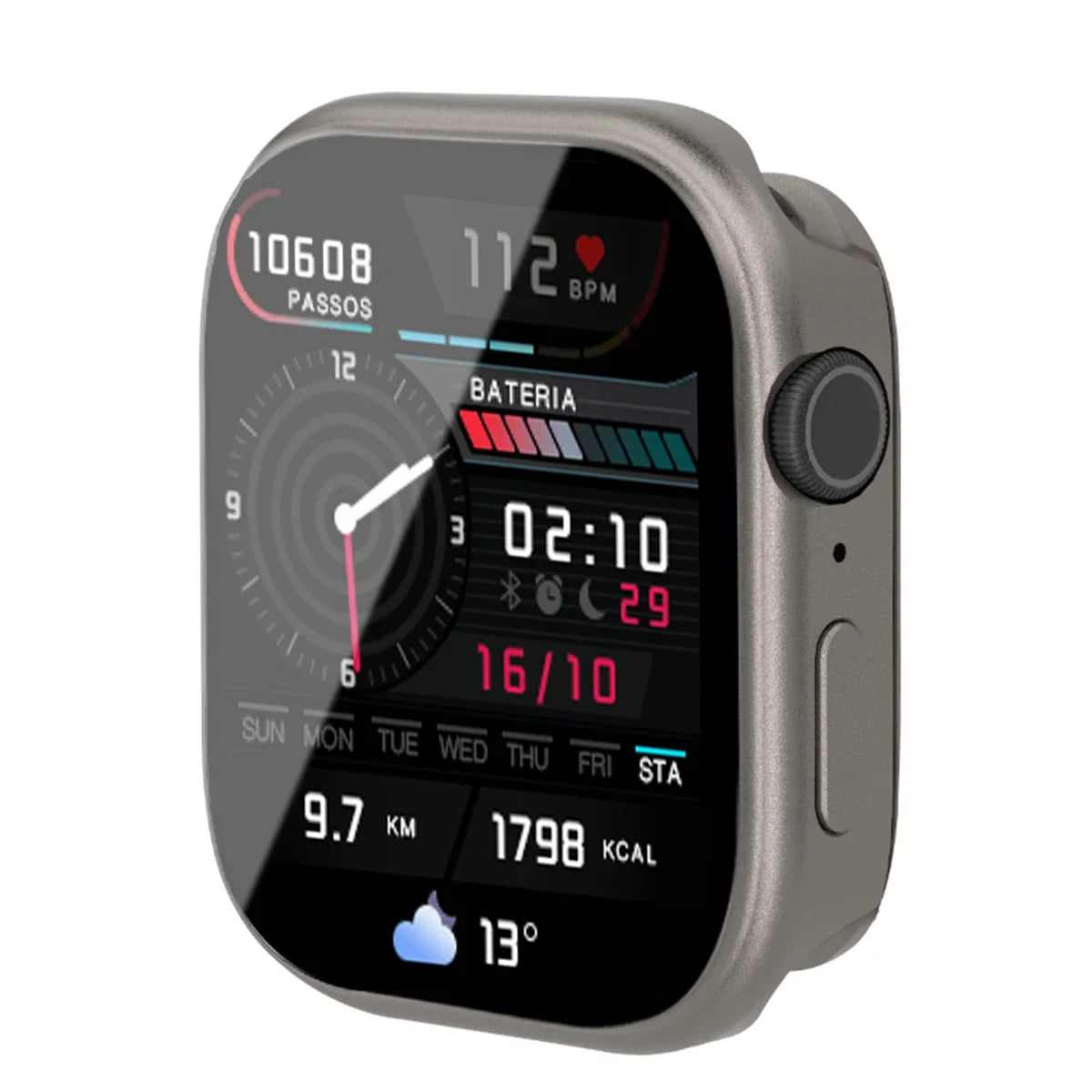 Metal Full-Cover Apple Watch Case for Series 4-12, SE & Ultra