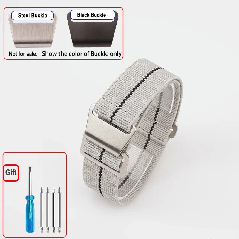 OnePlus Watch Elastic Nylon Band with Metal Hook Clasp