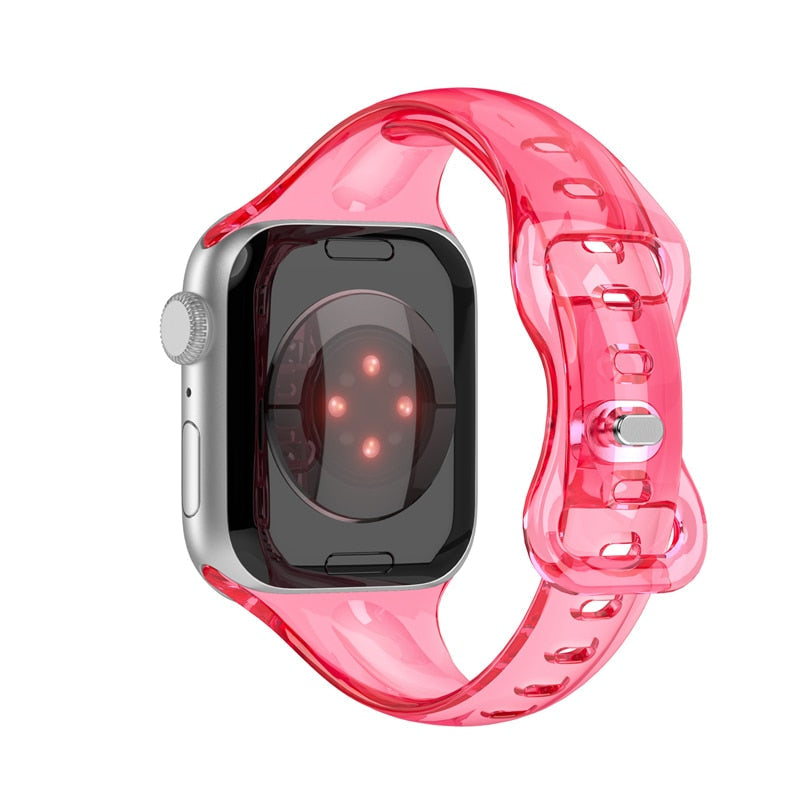 Apple Watch Slim Transparent Strap Series 11/10/9/8/7/6/5/4/ SE / Ultra 1/2/3 - Stylish Protection