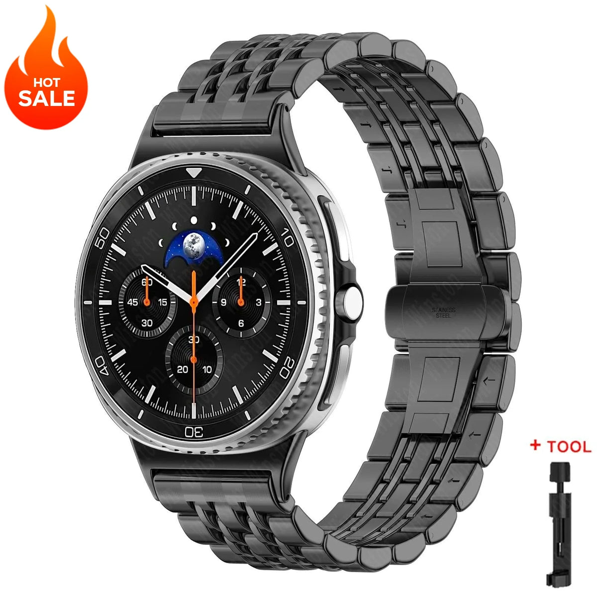 Stainless Steel Band for Samsung Galaxy Watch 8 40mm 44mm, 8 Classic 46mm & Ultra 47mm
