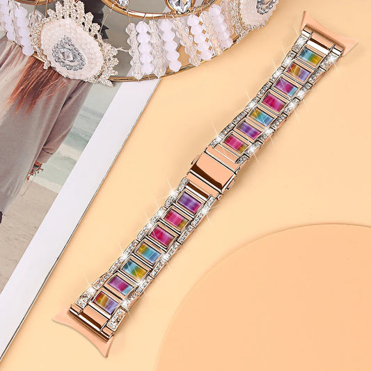 Google Pixel Watch 5, 4 & 3 41mm Resin Inlay Link Bracelet Band