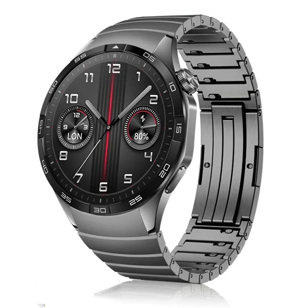 No-Gap Stainless Steel Watch Band for Huawei Watch GT5 46mm – Quick Release