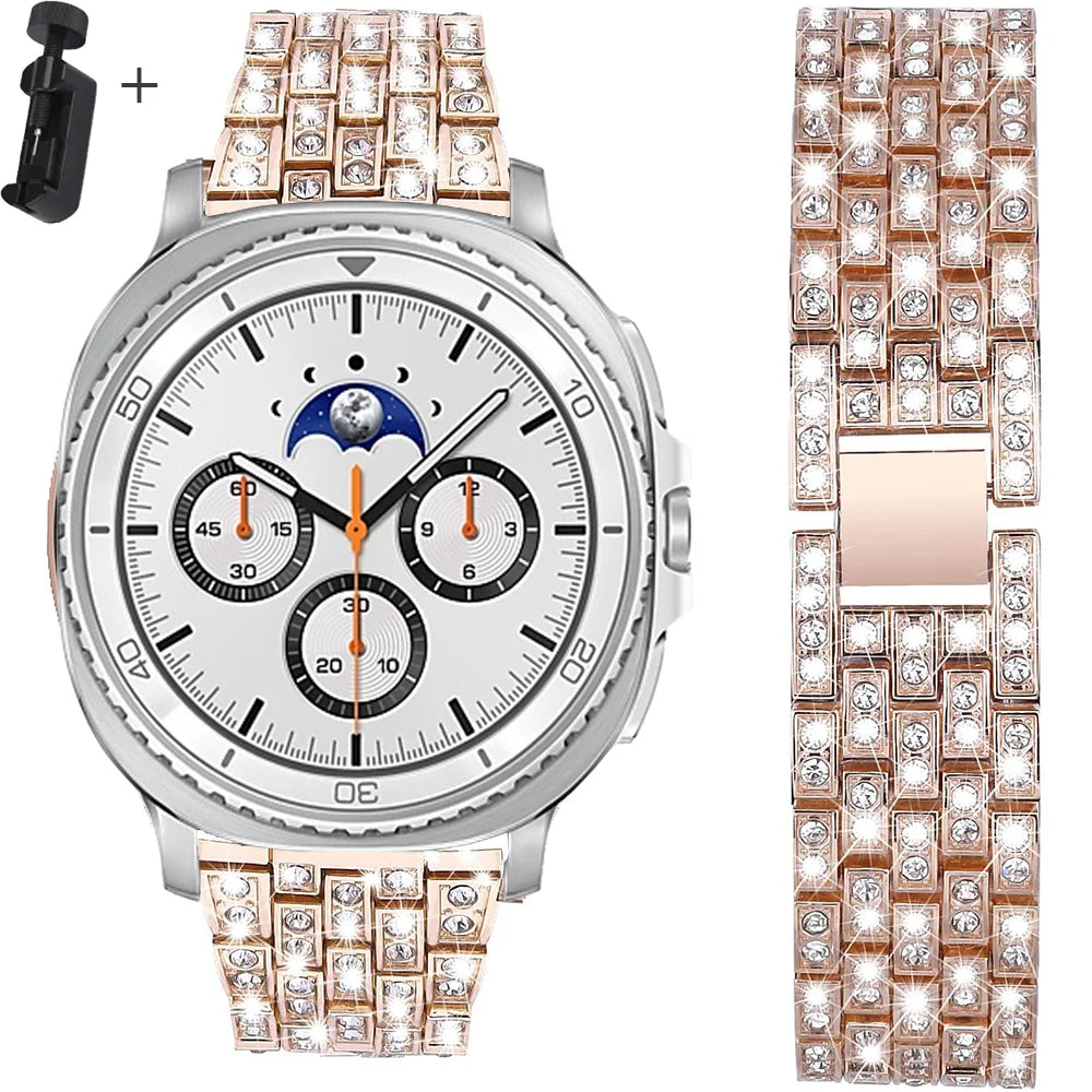 Samsung Galaxy Diamond Stainless Watch Band - Watch8/Watch8 Classic/Watch9