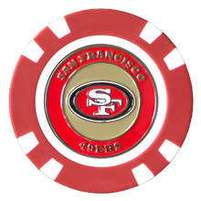 Load image into Gallery viewer, Officially Licensed San Francisco 49ers Poker Chip Ball Marker
