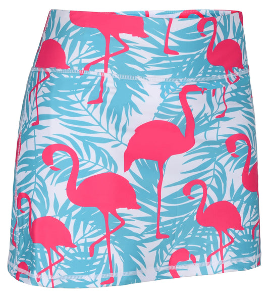 Flamingo Jungle Ladies Active SKORT by ReadyGOLF