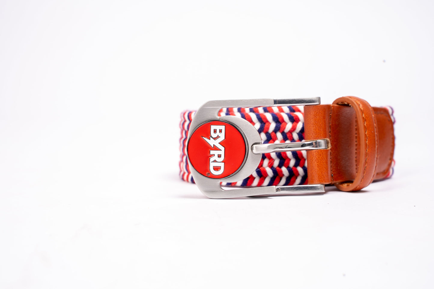 THE BRAIDED BYRD GOLF BELT ♠ Red/White/Blue