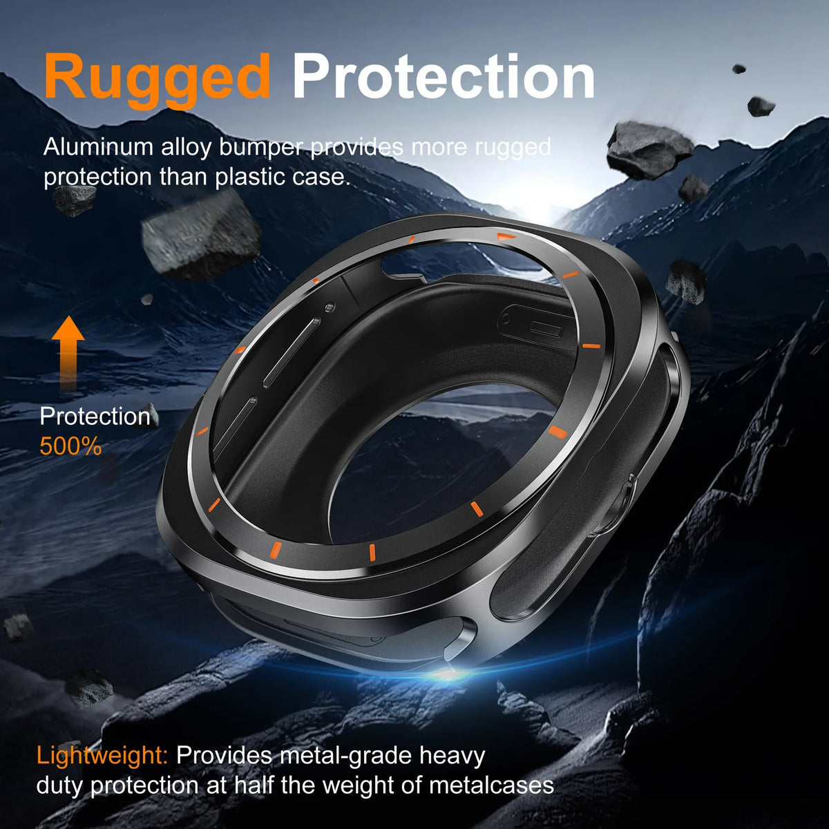 Alloy Case & Tempered Glass for Galaxy Watch Ultra 47mm (2024/2025)