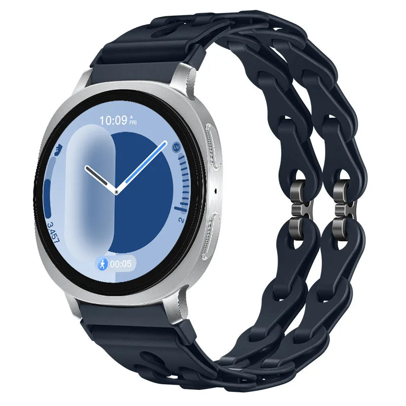 Samsung Galaxy Silicone Chain Watch Band – Watch8/Watch8 Classic/Watch9/Ultra/Ultra2 Multi