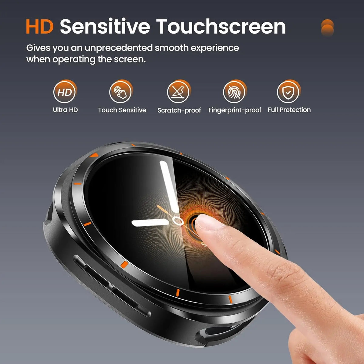 Samsung Galaxy Watch 8 Case with Tempered Glass