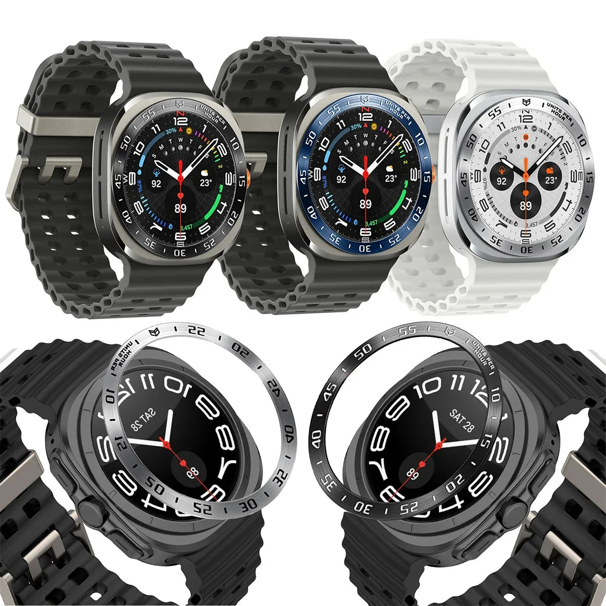 Stainless Steel Bezel Ring for Samsung Galaxy Watch 7 (40/44mm) & Watch Ultra 47mm