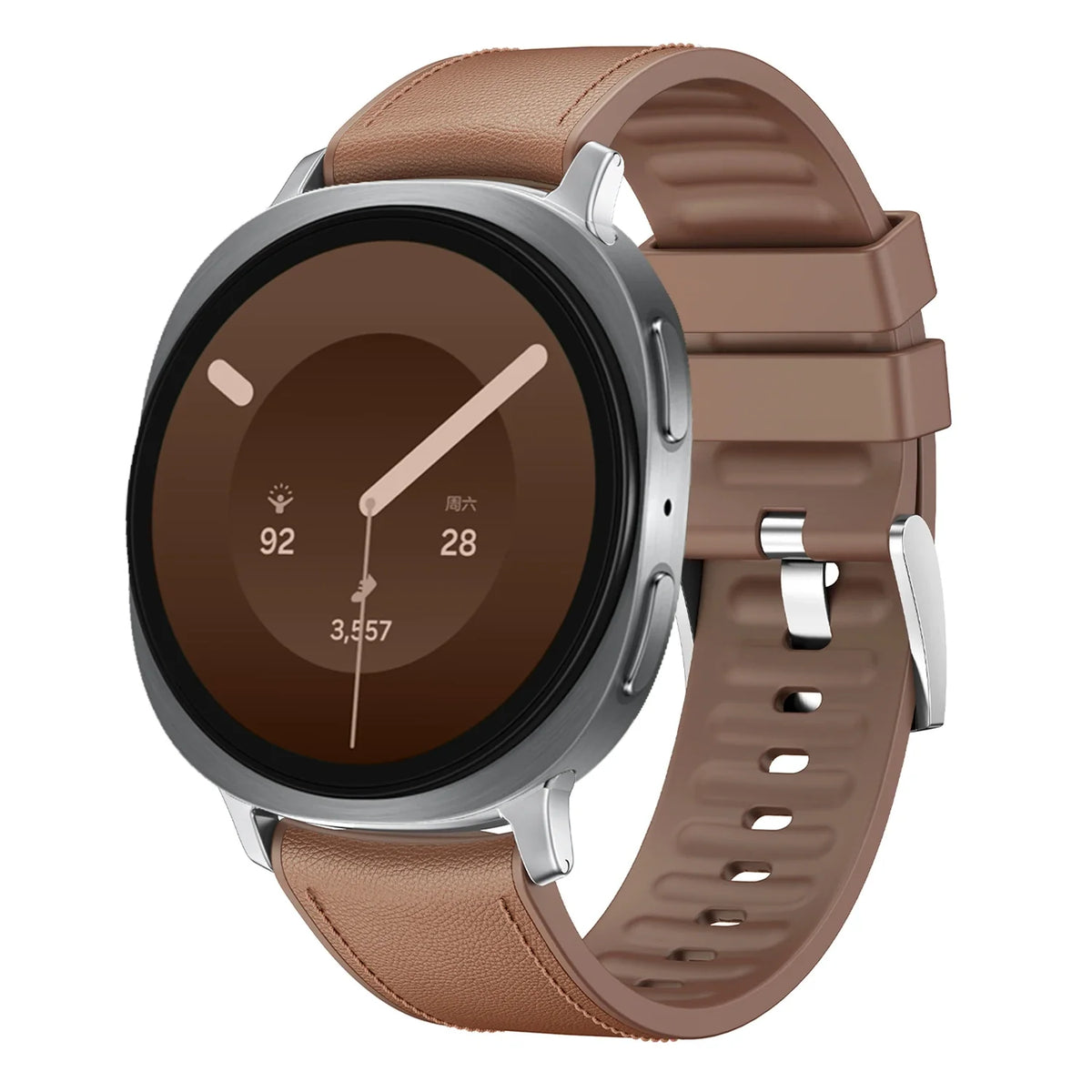 Leather-Look Silicone Band for Samsung Galaxy Watch 9 & 8 40mm 44mm & Classic 46mm | Business Replacement Strap