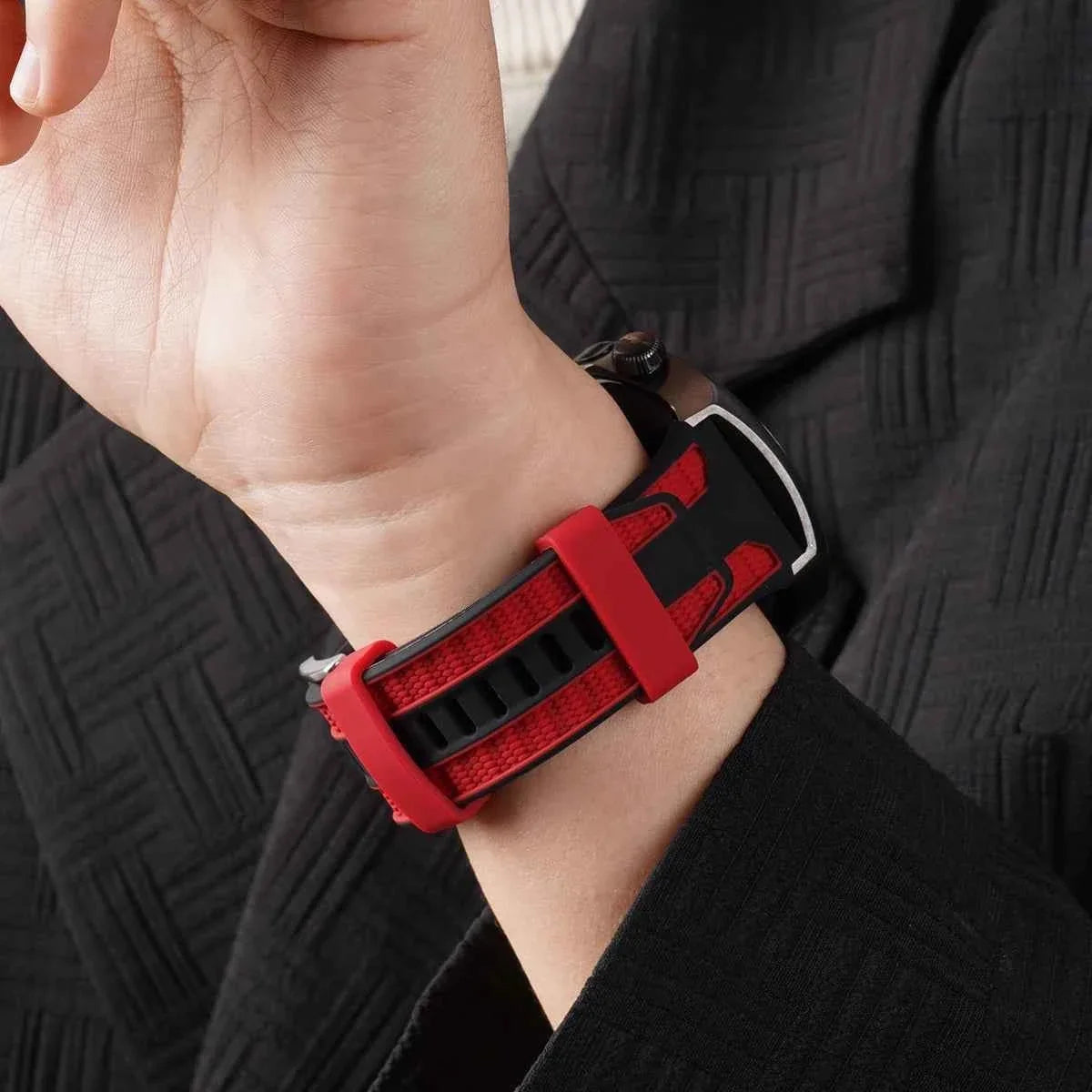 22MM Dual-Color Silicone Watch Band for Huawei Watch GT6 GT5 GT4 GT3 GT2 / Watch 5 4 3 Ultimate