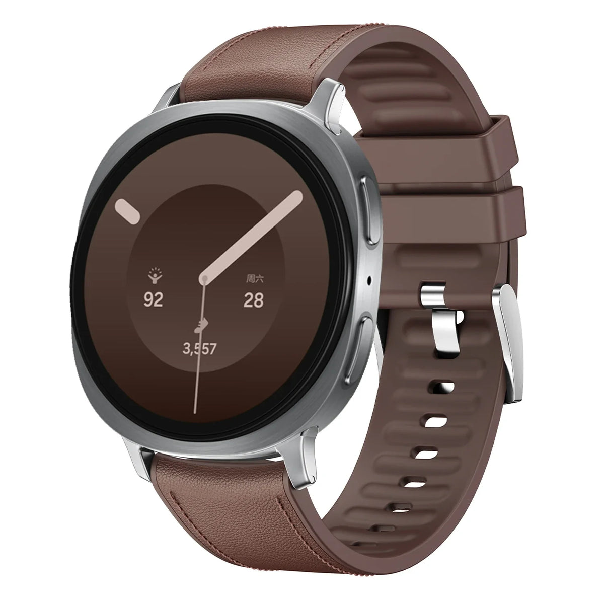 Leather-Look Silicone Band for Samsung Galaxy Watch 9 & 8 40mm 44mm & Classic 46mm | Business Replacement Strap