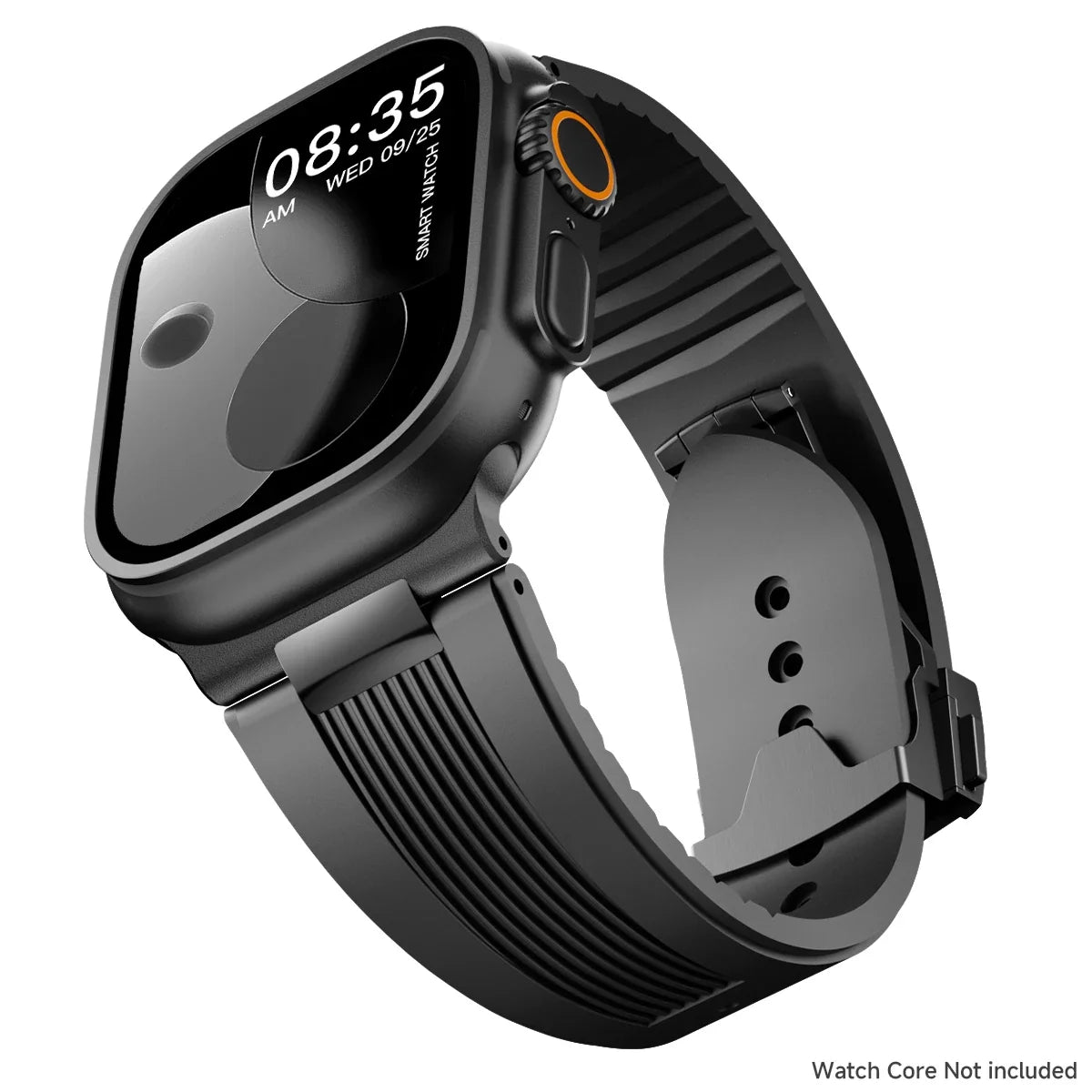 Luxury Sport Silicone Strap for Apple Watch Ultra 3/2 49mm – Series 11/10/9/8/7/6/SE 46/45/44/42mm