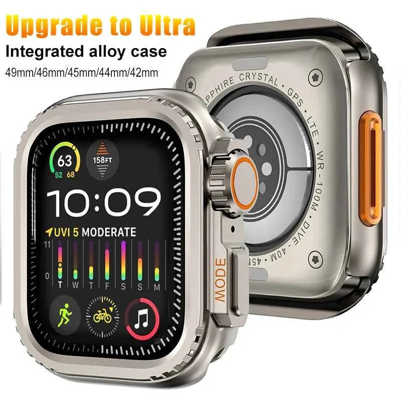 Metal Alloy Protective Case for Apple Watch Series 4–12, SE, and Ultra 1/2/3/4