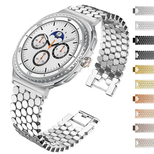 Samsung Galaxy Zinc Alloy Honeycomb Watch Band - Watch8/Watch8 Classic/Watch9/Ultra/Ultra2