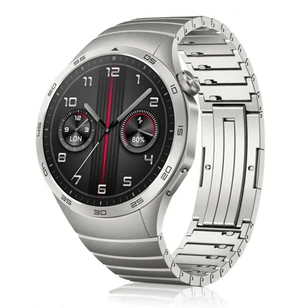 No-Gap Stainless Steel Watch Band for Huawei Watch GT5 46mm – Quick Release